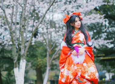 远坂凛 樱花 和服