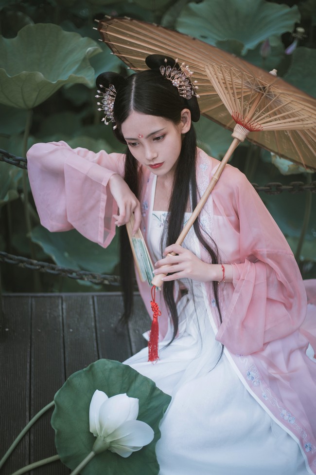 叶上初阳干宿雨，水面清圆，一一风荷举。