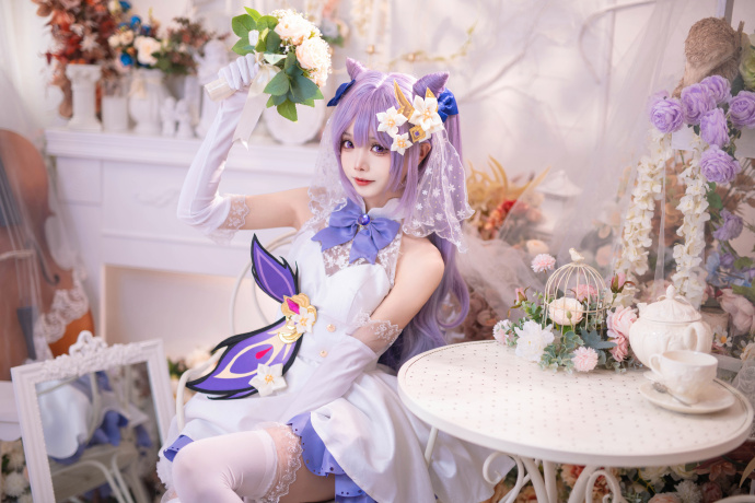 图片[1]-刻晴花嫁cos-醉四季-zuisiji.top